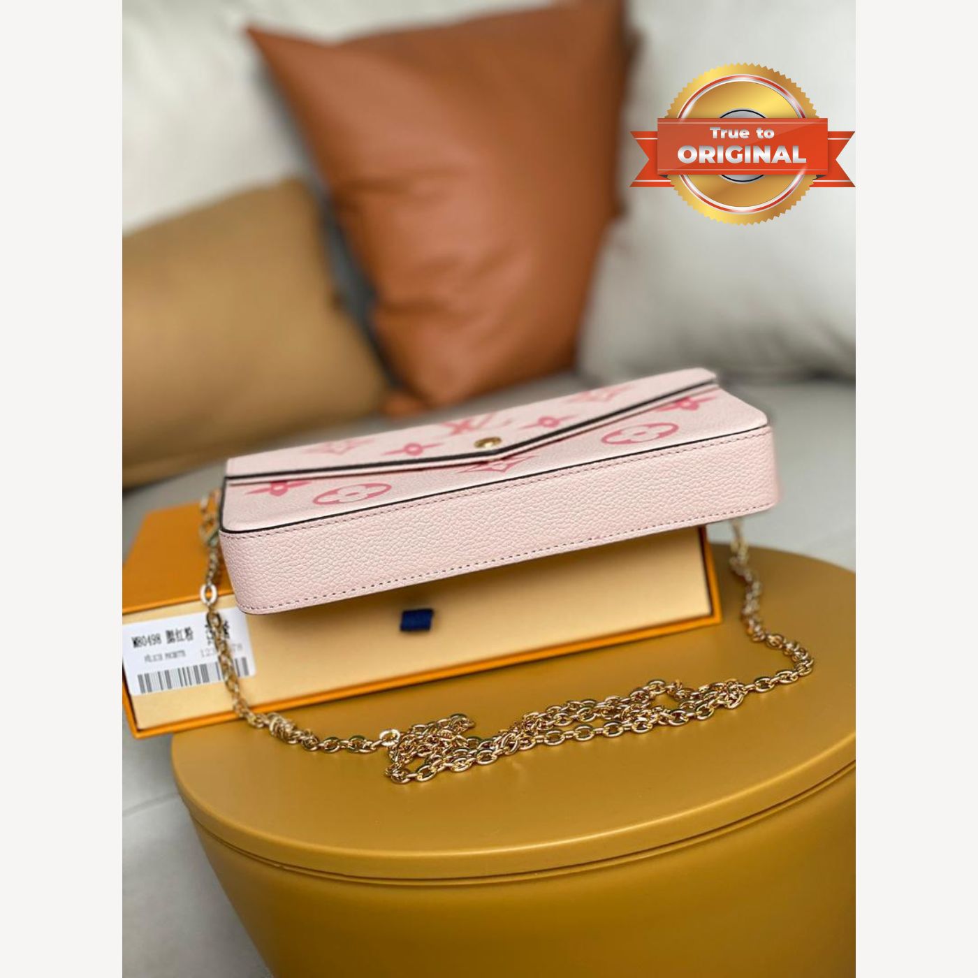 [True-to-ORIGINAL] Louis Vuitton Felicie Pochette Monogram Pink For Women 8.3in/21cm